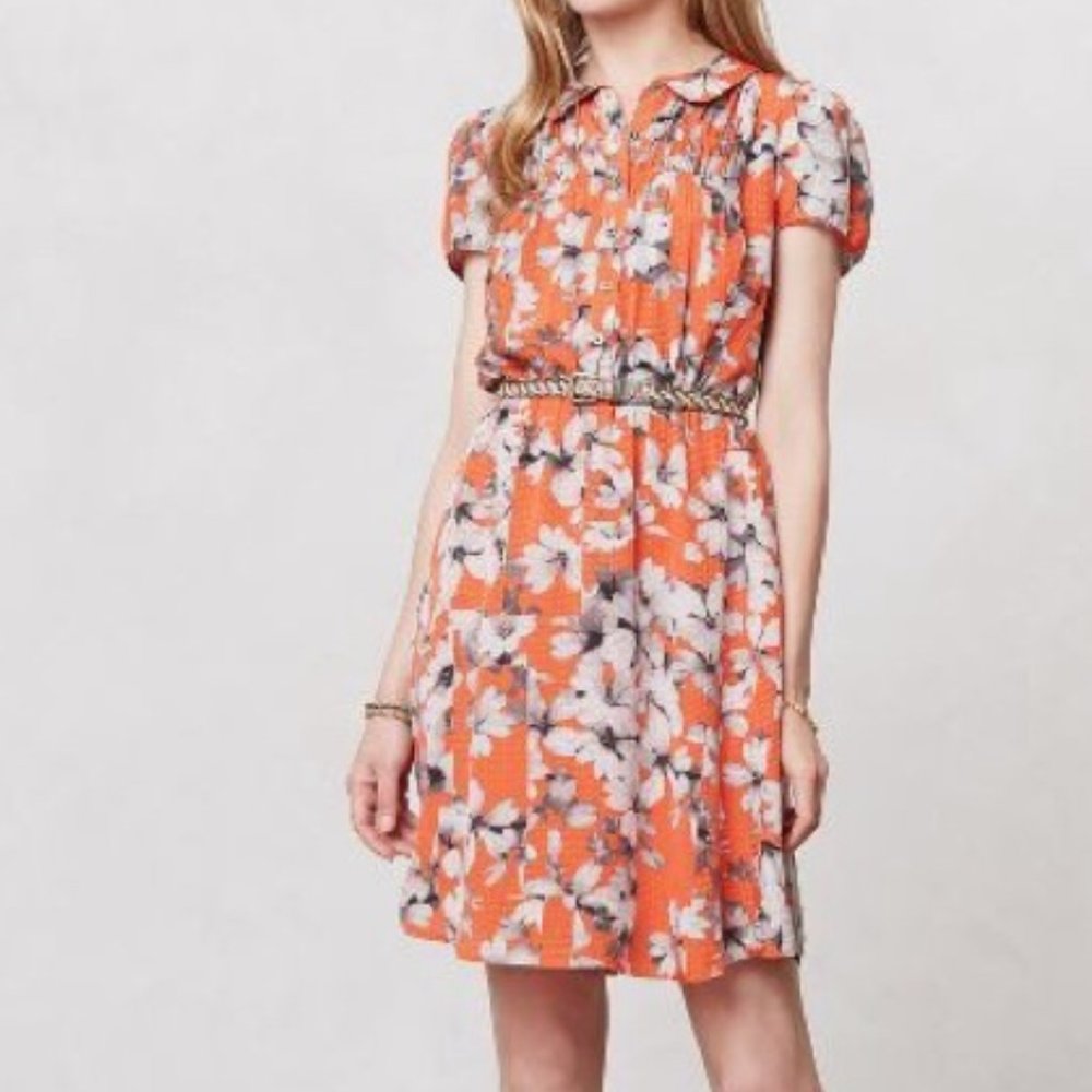 ANTHROPOLOGIE Spectrum Day Dress 6 EUC